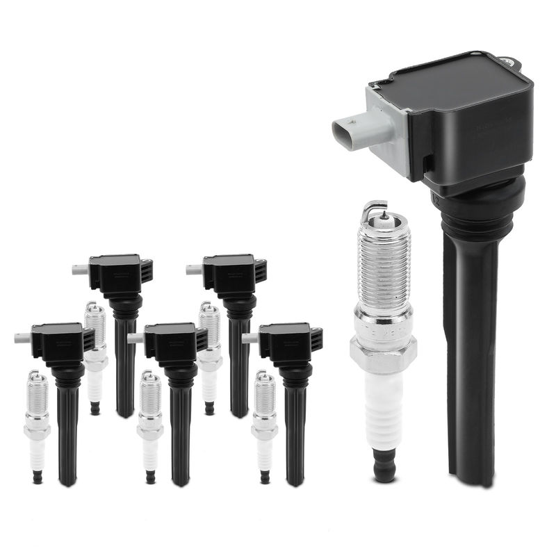 6x Black Ignition Coil & IRIDIUM Spark Plug Kits for Ford F-150 Expedition Lincoln