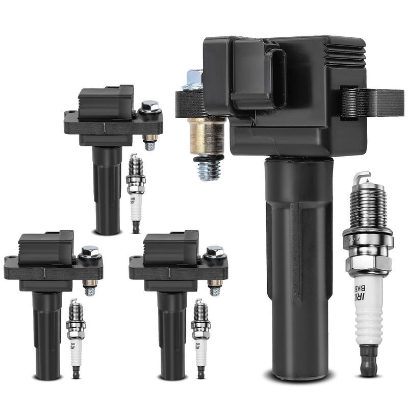4x Black Ignition Coil & IRIDIUM Spark Plug Kits for Subaru Impreza Saab H4 2.0L