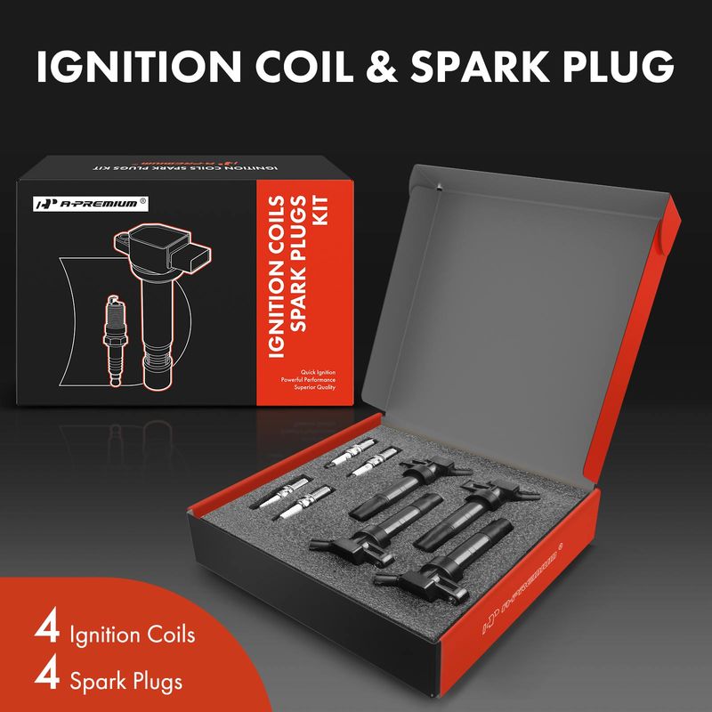 4x Ignition Coil & IRIDIUM Spark Plug Kits for Hyundai Sonata 2009-2010 Santa Fe