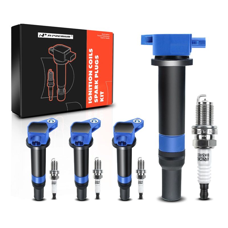 4x Ignition Coil & IRIDIUM Spark Plug Kits for Hyundai Accent Dodge Attitude Kia