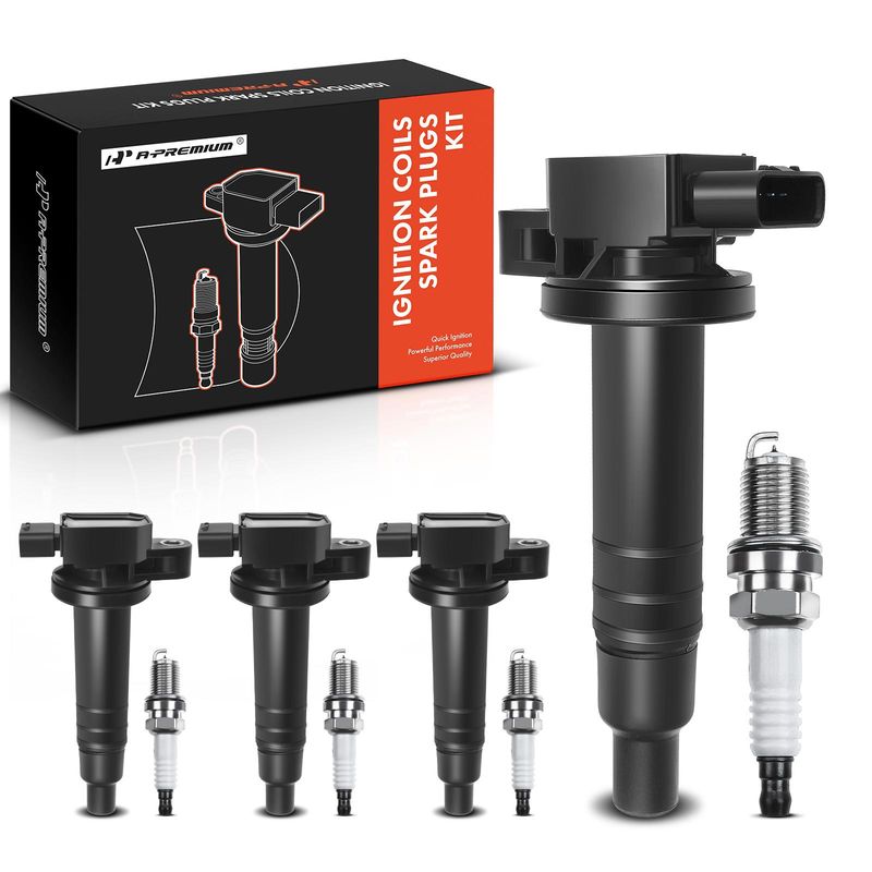 4x Ignition Coil & IRIDIUM Spark Plug Kits for Toyota Echo Prius Yaris L4 1.5L