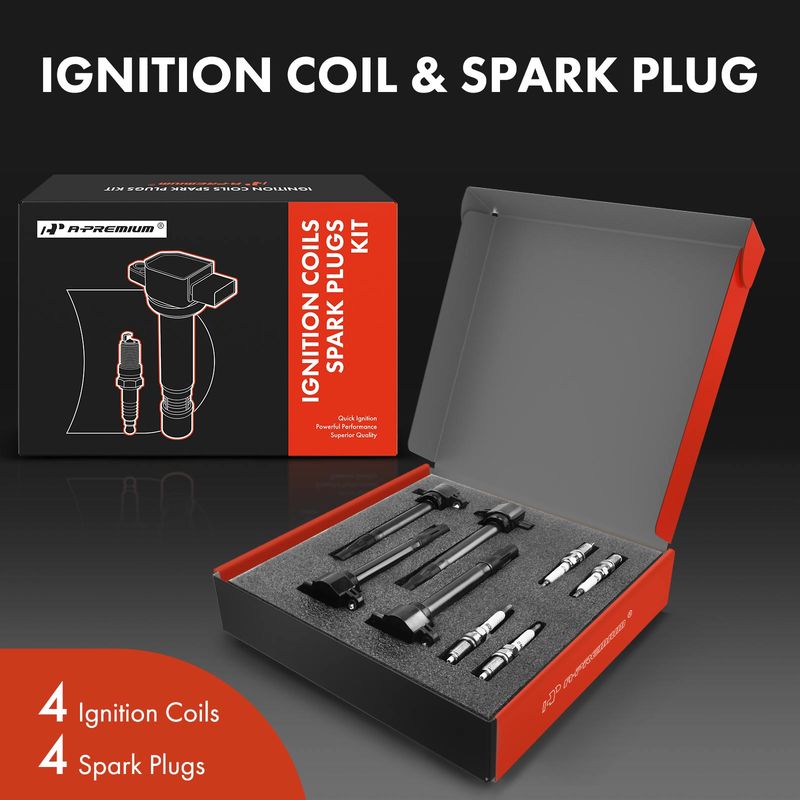 4x Ignition Coil & IRIDIUM Spark Plug Kits for Jeep Compass Chrysler 200 Dodge