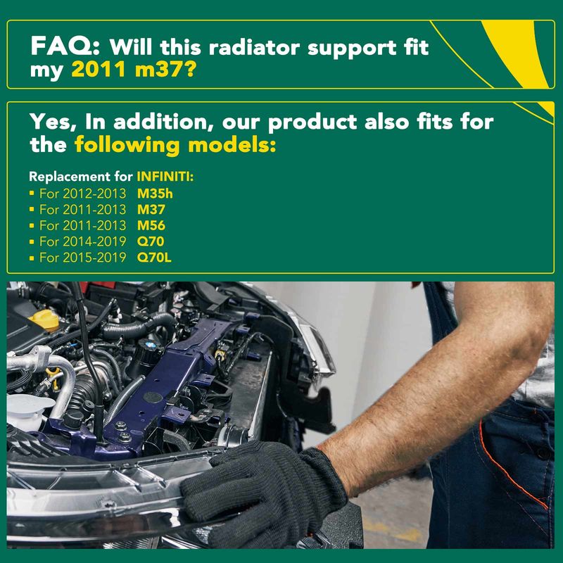 Radiator Support Assembly for INFINITI M37 2011-2013 M56 Q70 Q70L M35h