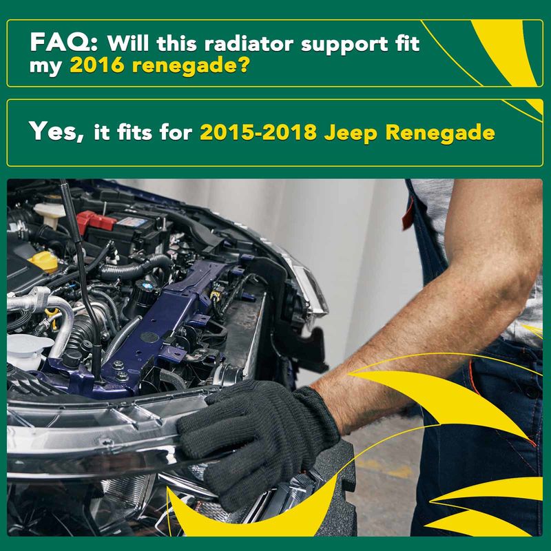 Radiator Support Assembly for Jeep Renegade 2015-2018 L4 1.4L 2.4L