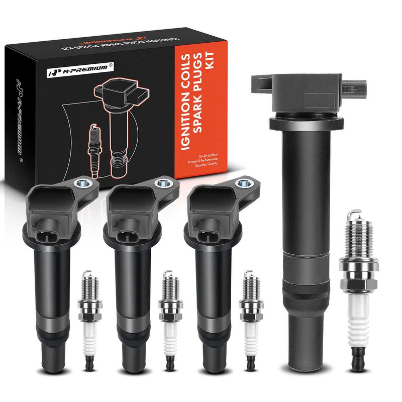 4x Ignition Coil & IRIDIUM Spark Plug Kits for Hyundai Accent Kia Rio 06-11