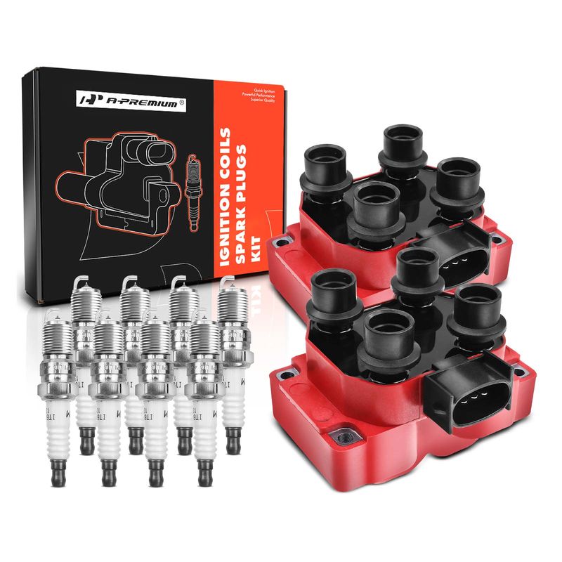 2x Ignition Coil & IRIDIUM Spark Plug Kits for Ford F-150 Lincoln Town Car