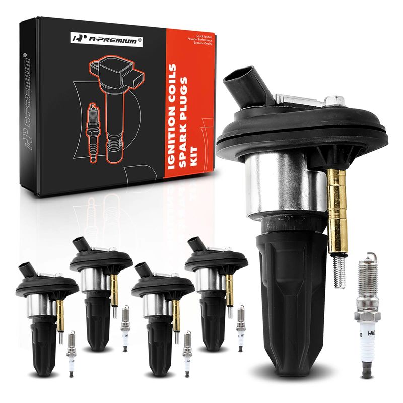 5x Black Ignition Coil & IRIDIUM Spark Plug Kits for Chevrolet Colorado GMC Hummer