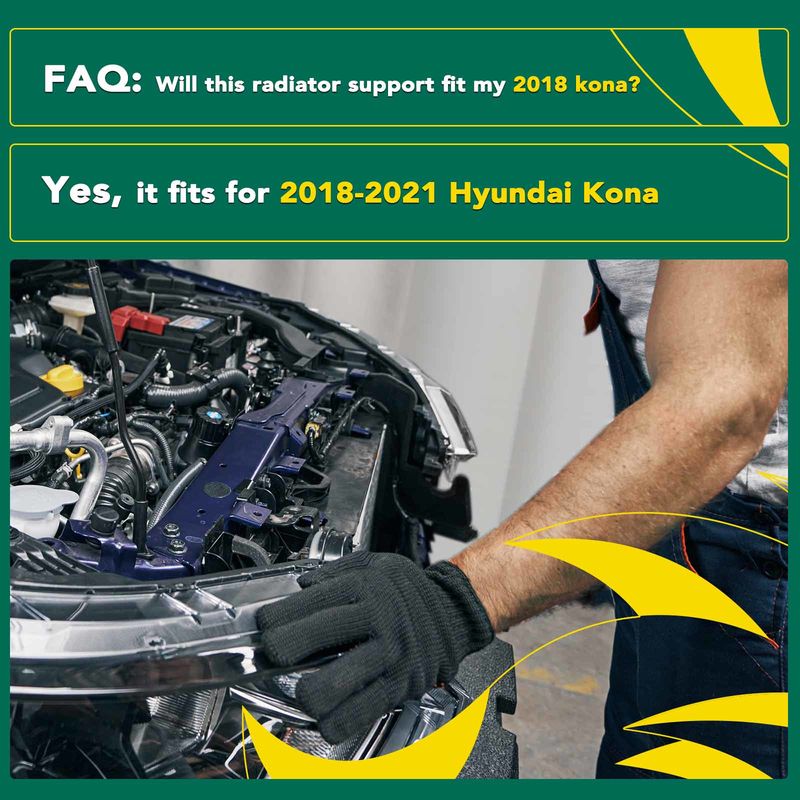 Front Radiator Support Assembly for Hyundai Kona 2018-2021 1.6L 2.0L