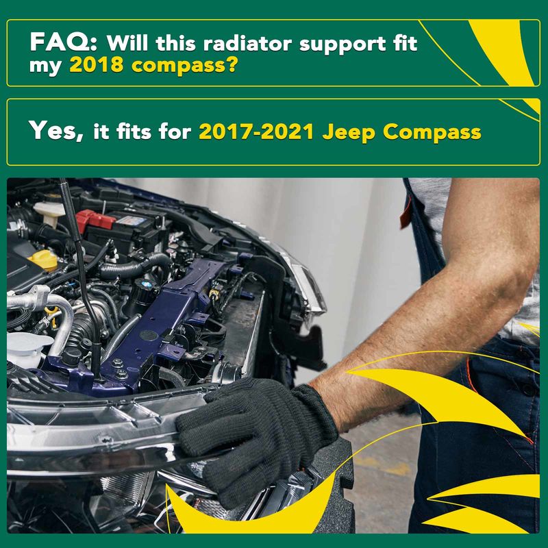Radiator Support Assembly for Jeep Compass 2017-2021 L4 2.0L L4 2.4L