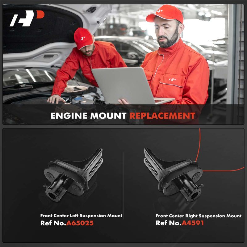 2x Front Center Suspension Mount for Honda Accord 2003-2012 Acura TL TSX V6 3.5L