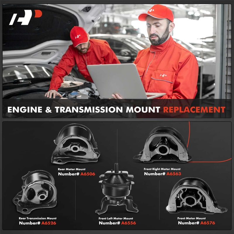 5x Engine Motor & Transmission Mount for Honda CR-V CRV 1998-2001 L4 2.0L Manual