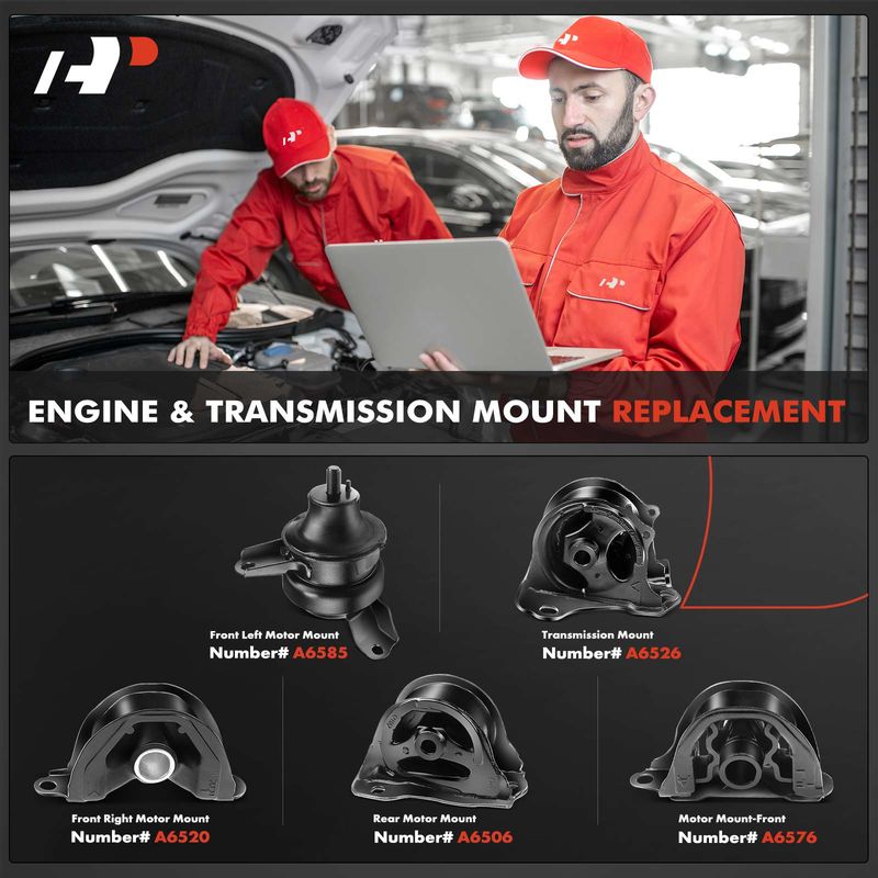5x Engine Motor & Transmission Mount for Honda CR-V 97-01 L4 2.0L Automatic
