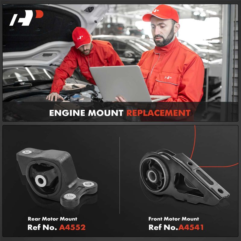 2x Engine Motor Mount for Honda Fit 2007-2008 L4 1.5L Manual Transmission