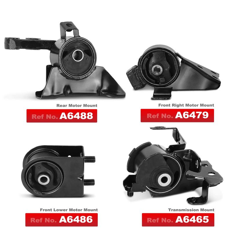 4x Engine Motor Mount & Transmission Mount for Mazda Protege 1999-2003 L4 1.6L