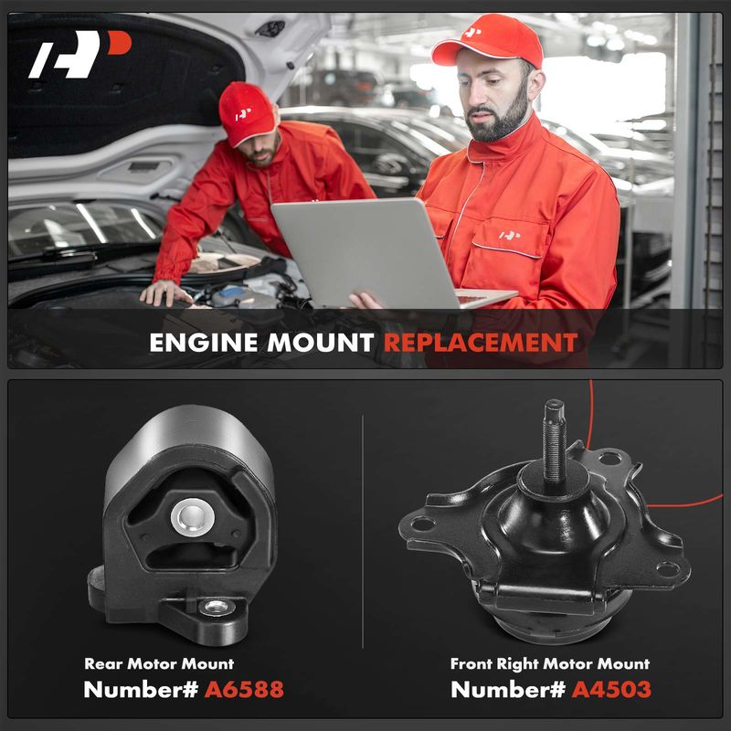 2x Engine Motor Mount for Honda Civic Hybrid 2003 04-05 L4 1.3L Electric/Petrol