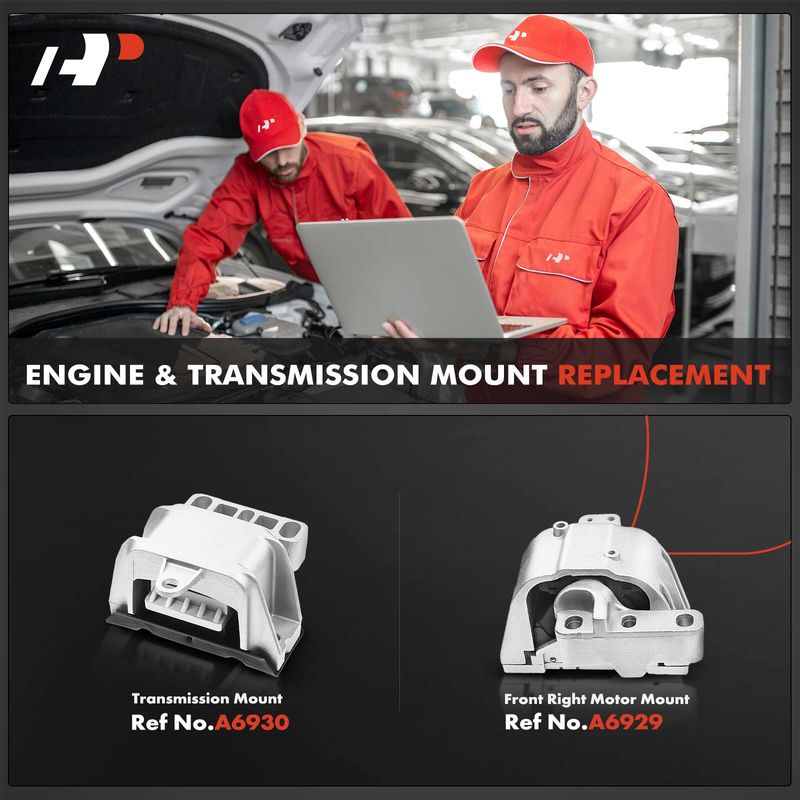 2x Engine Motor & Transmission Mount for Volkswagen VW Beetle 98-05 Golf Jetta