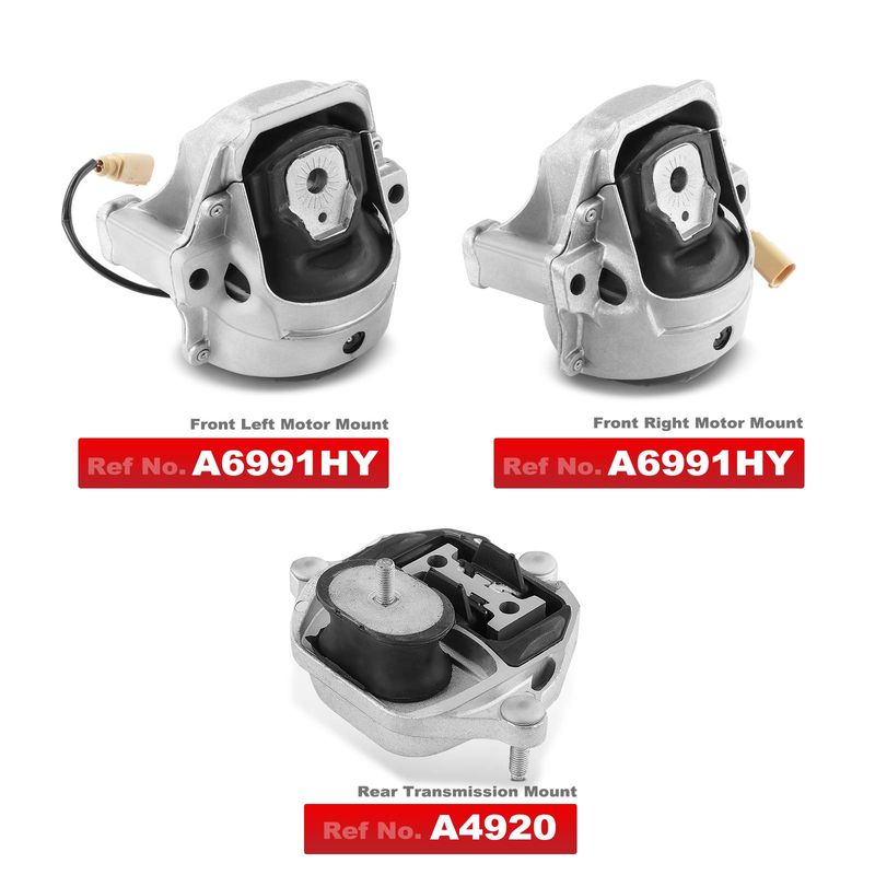 3x Engine Motor & Transmission Mount for Audi A4 Quattro 2009-2016 A4 A5 Quattro