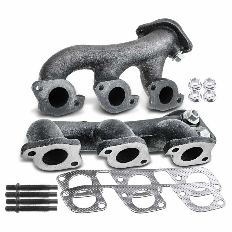 2x Left & Right Exhaust Manifold with Gasket for Ford F-150 1999-2008 V6 4.2L