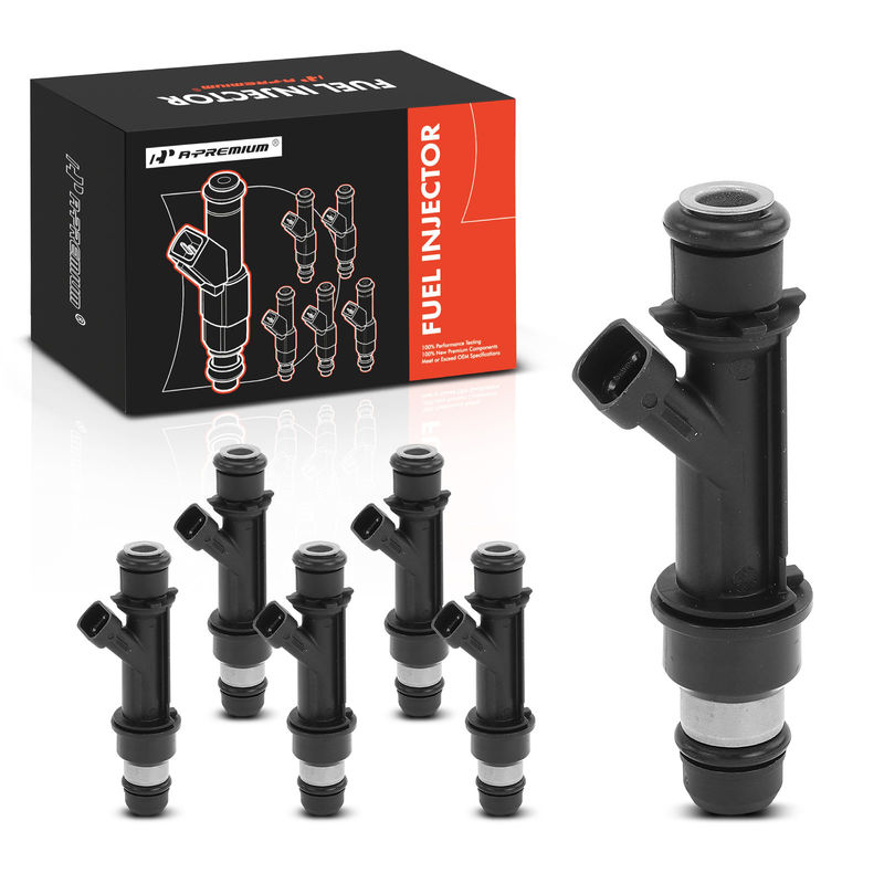 6x Black Fuel Injectors for Honda Passport 98-02 Acura SLX Isuzu Rodeo Trooper