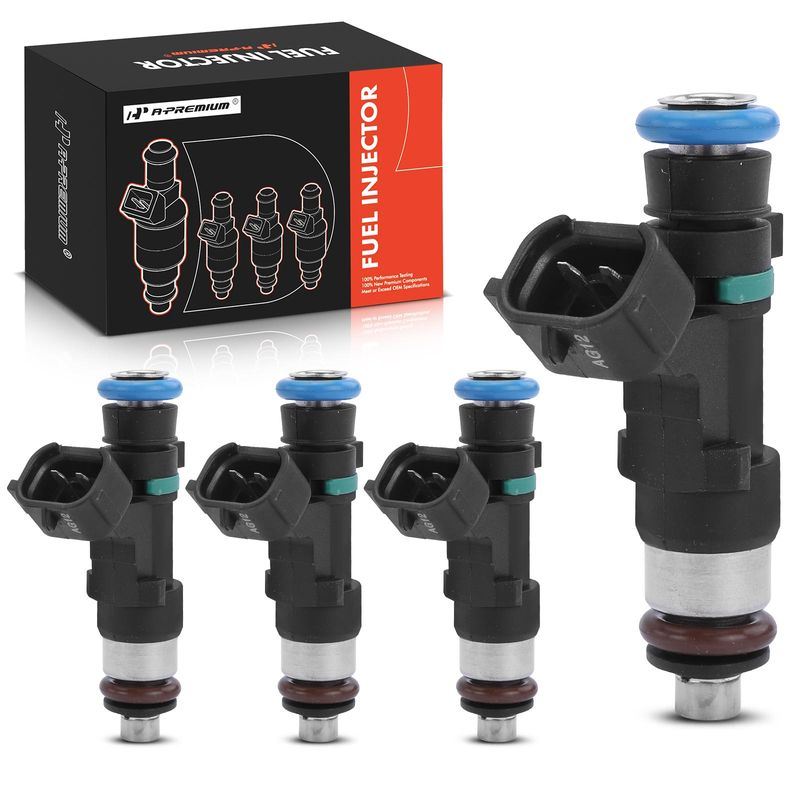 4x Black Fuel Injectors for Nissan Altima 2007-2013 Rogue Sentra L4 2.5L