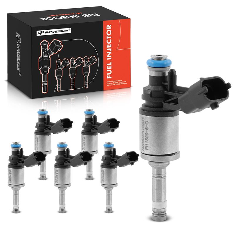 6x Black Fuel Injectors for Chevrolet Traverse Buick Enclave 2012-2017 GMC 3.6L