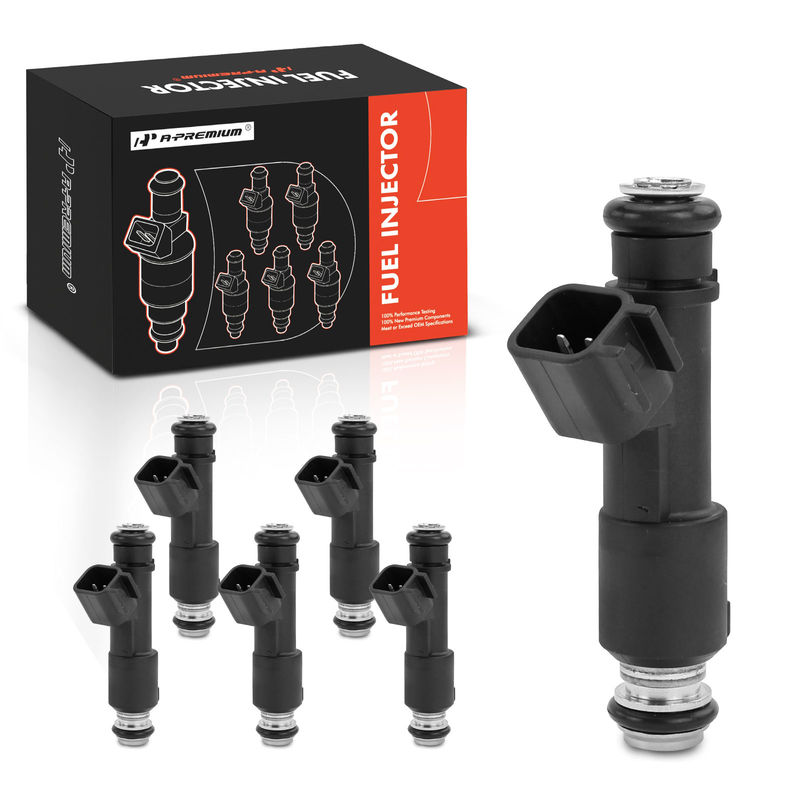 6x Black Fuel Injectors for Chevy Colorado Hummer H3 GMC Envoy Canyon Isuzu 4.2L