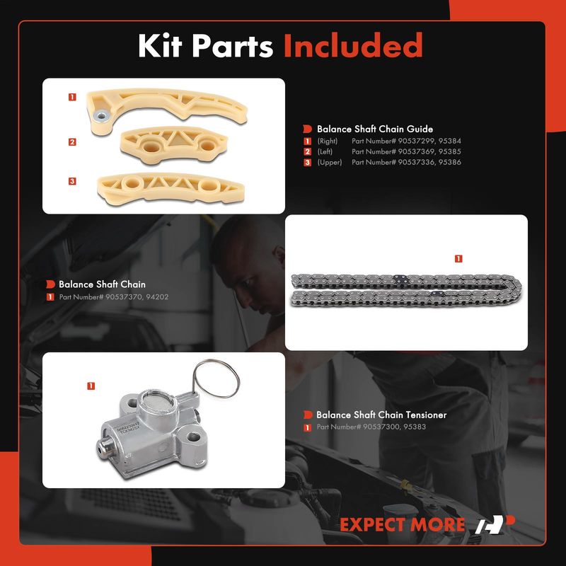 5x Balance Shaft Chain Kit for Chevrolet Cobalt Malibu HHR Buick Pontiac Saturn