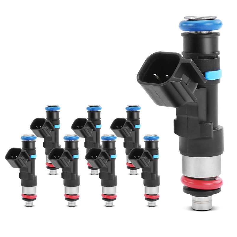 8x Black Fuel Injectors for Chevy Corvette 06-07 Trailblazer Cadillac CTS Pontiac