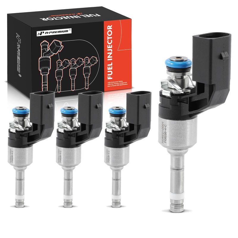 4x Black Fuel Injectors for Audi A1 11-14 A3 VW Golf Ibiza Jetta Skoda Seat