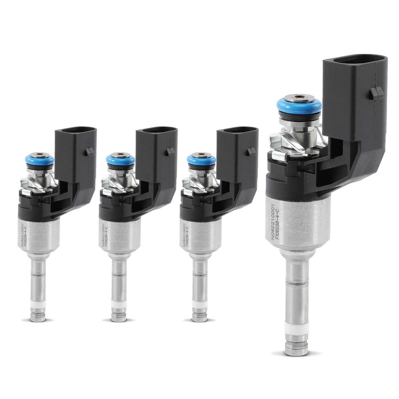 4x Black Fuel Injectors for Audi A1 11-14 A3 VW Golf Ibiza Jetta Skoda Seat