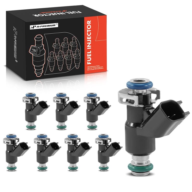 8x Black Fuel Injectors for Chevrolet Silverado 2500 3500 HD GMC Savana 2500 HD