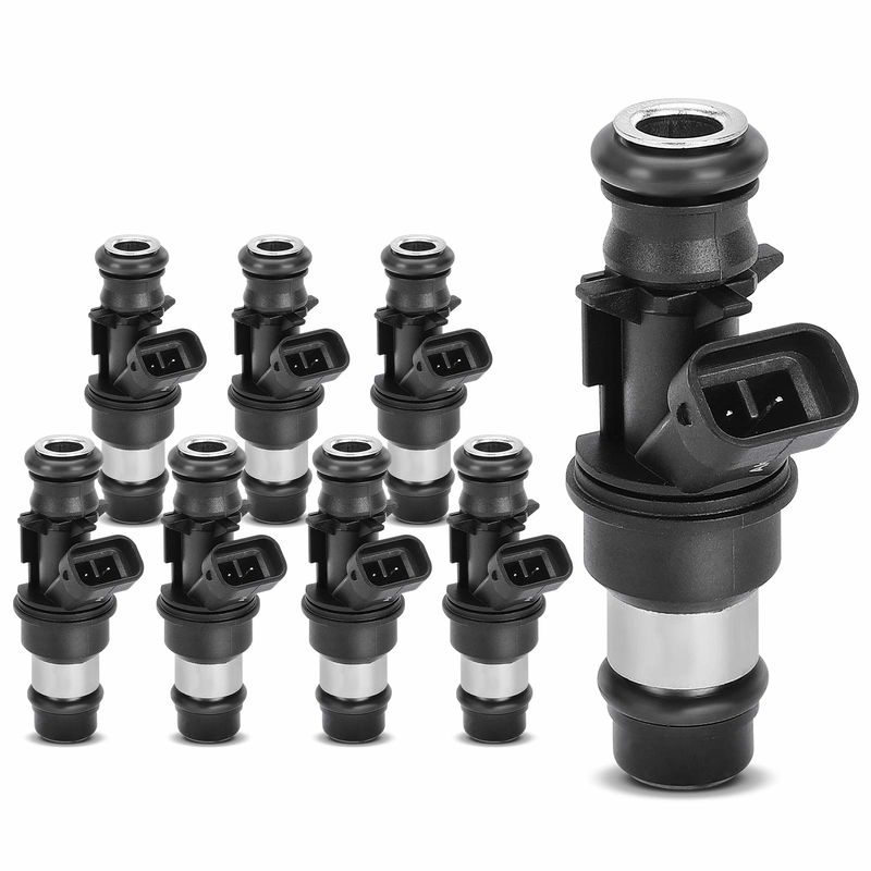 8x Black Fuel Injectors for Chevy Silverado 1500 2500 GMC Yukon Buick Cadillac