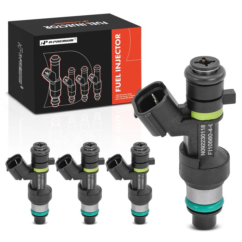 4x Black Fuel Injectors for Nissan Versa 2007-2012 Cube 2009-2014 NV200 Sentra