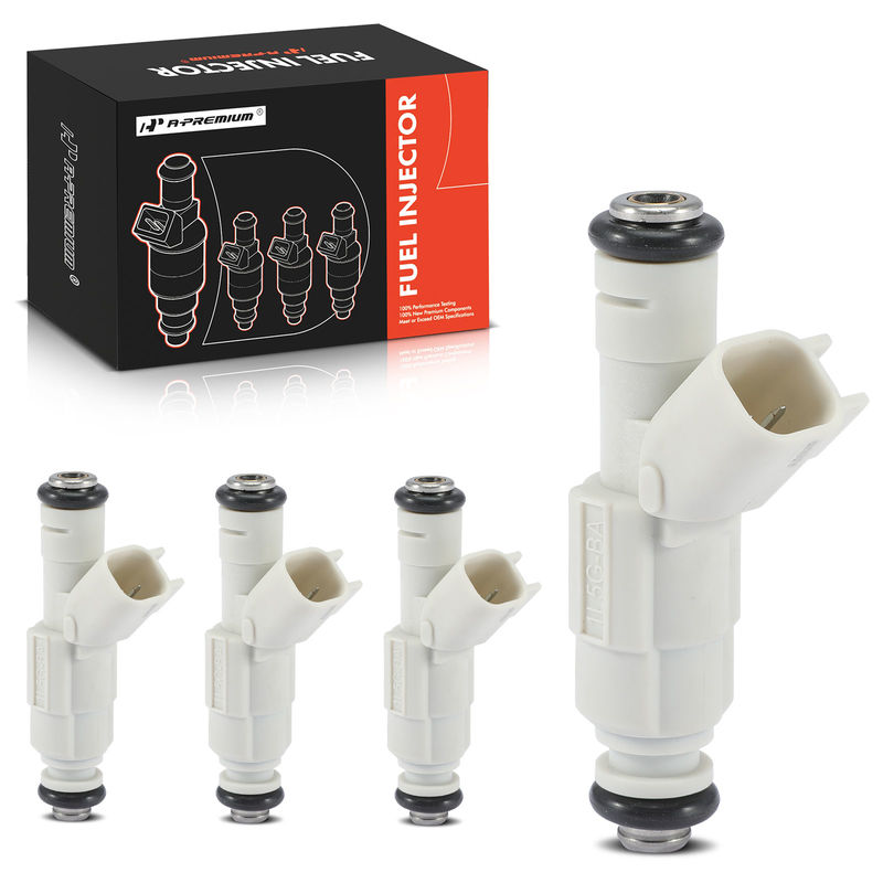 4x White Fuel Injectors for Ford Ranger Mazda B2300 2002-2003 L4 2.3L