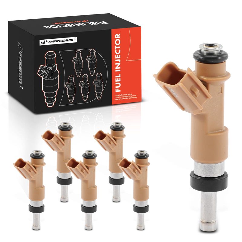 6x Brown Fuel Injectors for Toyota 4Runner 2010-2019 FJ Cruiser Tundra V6 4.0L