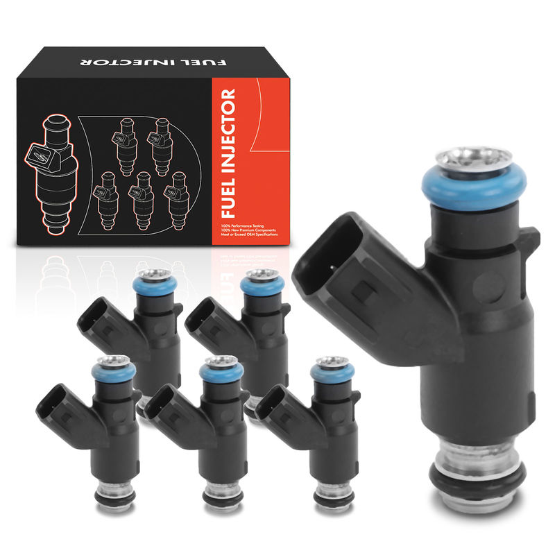 6x Black Fuel Injectors for Chevrolet Impala 06-11 Malibu Saturn Buick Pontiac G6