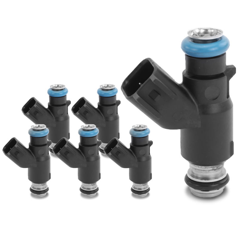 6x Black Fuel Injectors for Chevrolet Impala 06-11 Malibu Saturn Buick Pontiac G6