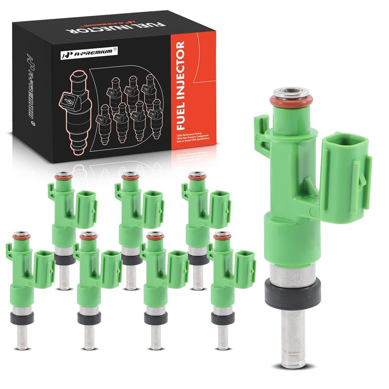 8x Green Fuel Injectors for Toyota Tundra 2007-2008 5.7L Naturally Aspirated