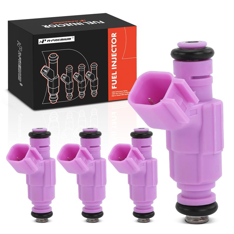 4x Pink Fuel Injectors for Chrysler PT Cruiser Dodge Neon 2003 2.4L Turbocharged