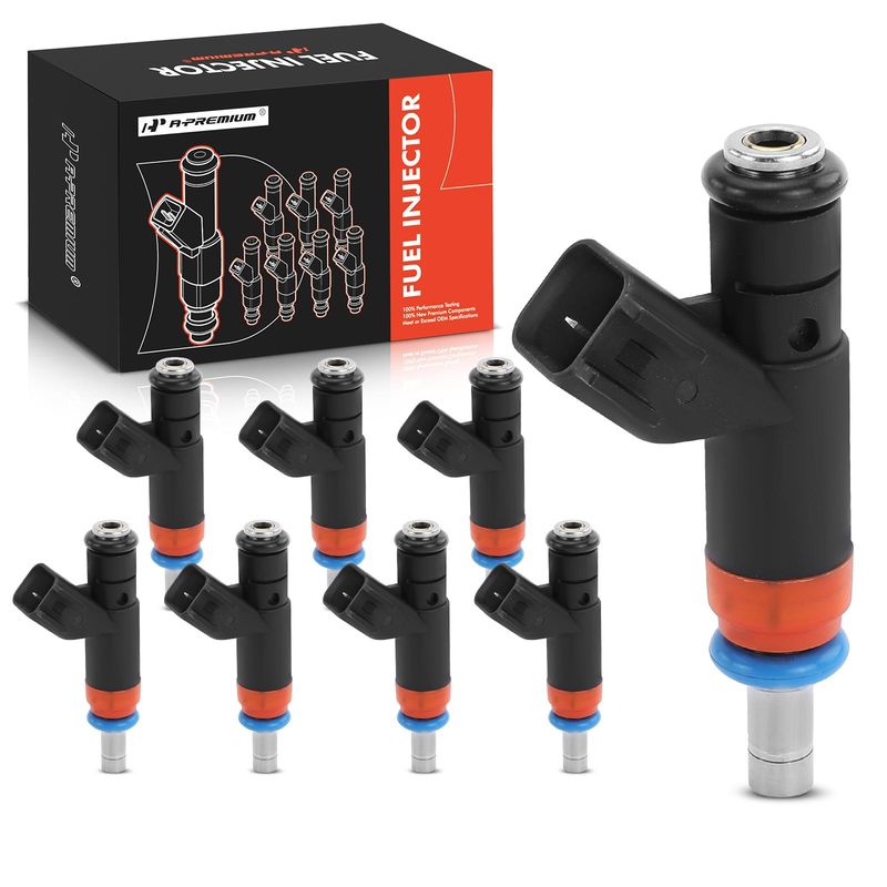 8x Black Fuel Injectors for Jeep Grand Cherokee Dodge Ram 1500 2500 Chrysler 300