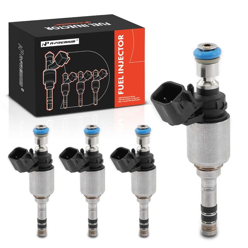 4x Black Fuel Injectors for Chevrolet Malibu Camaro Cadillac CTS ATS Buick 2.0L