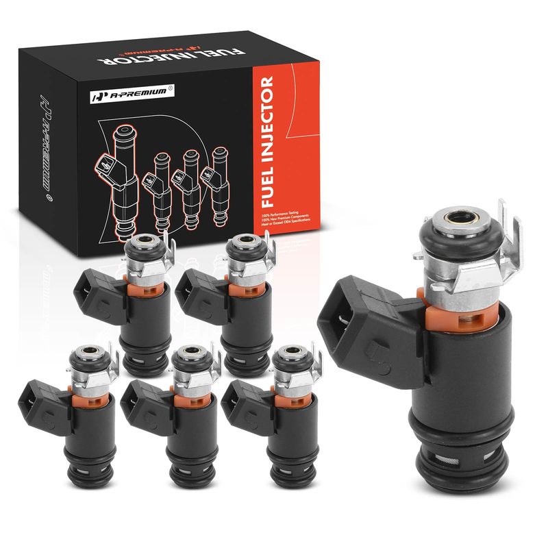 6x Black Fuel Injectors for Volkswagen Golf Jetta EuroVan 1997 1999-2001 2.8L GAS