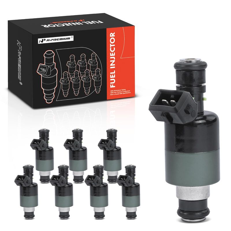 8x Black Fuel Injectors for Chevrolet C2500 Suburban Express 3500 GMC Savana 7.4L