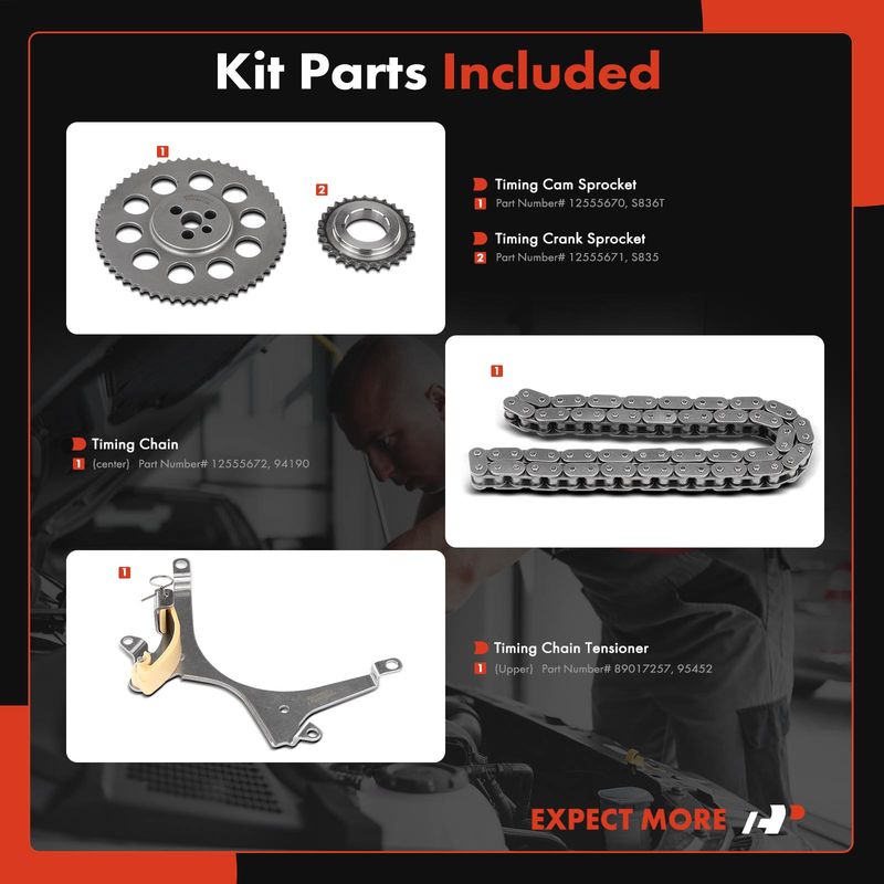 4x Engine Timing Chain Kit for Chevrolet Silverado 1500 Astro GMC Jimmy V6 4.3L