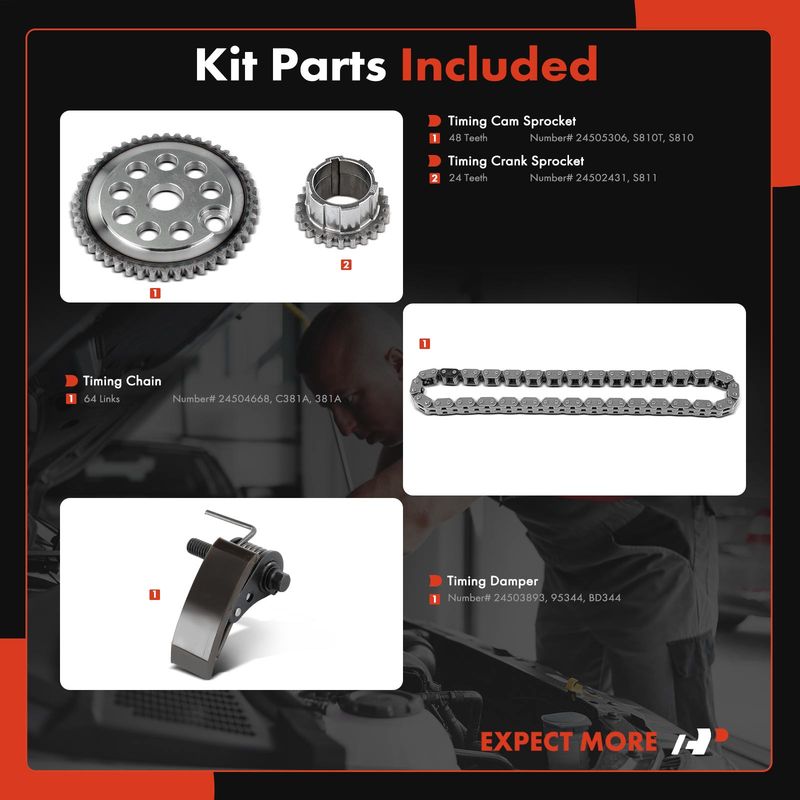 4x Engine Timing Chain Kit for Chevy Impala Buick Oldsmobile Pontiac V6 3.8L OHV
