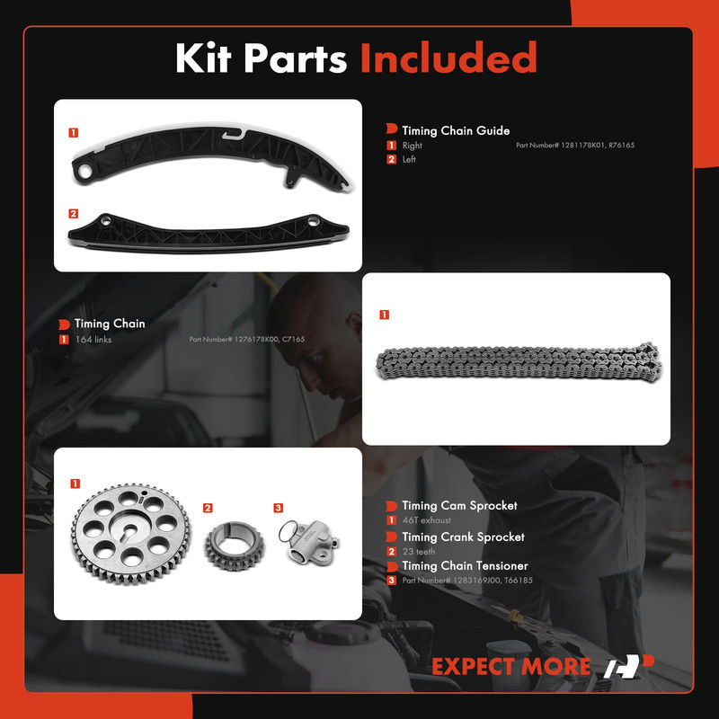 6x Engine Timing Chain Kit for Suzuki Grand Vitara Kizashi SX4 2.4L 2.0L DOHC