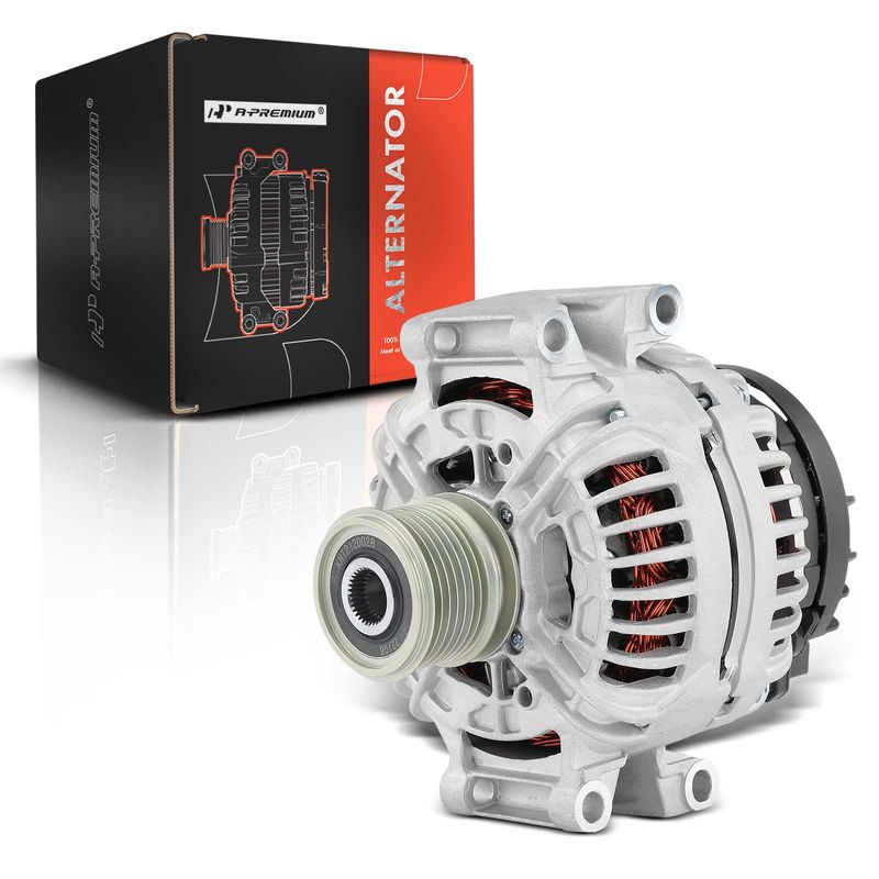 Alternator 120A 12V CW 7-Groove Clutch Pulley for Mercedes-Benz C230 2003-2005