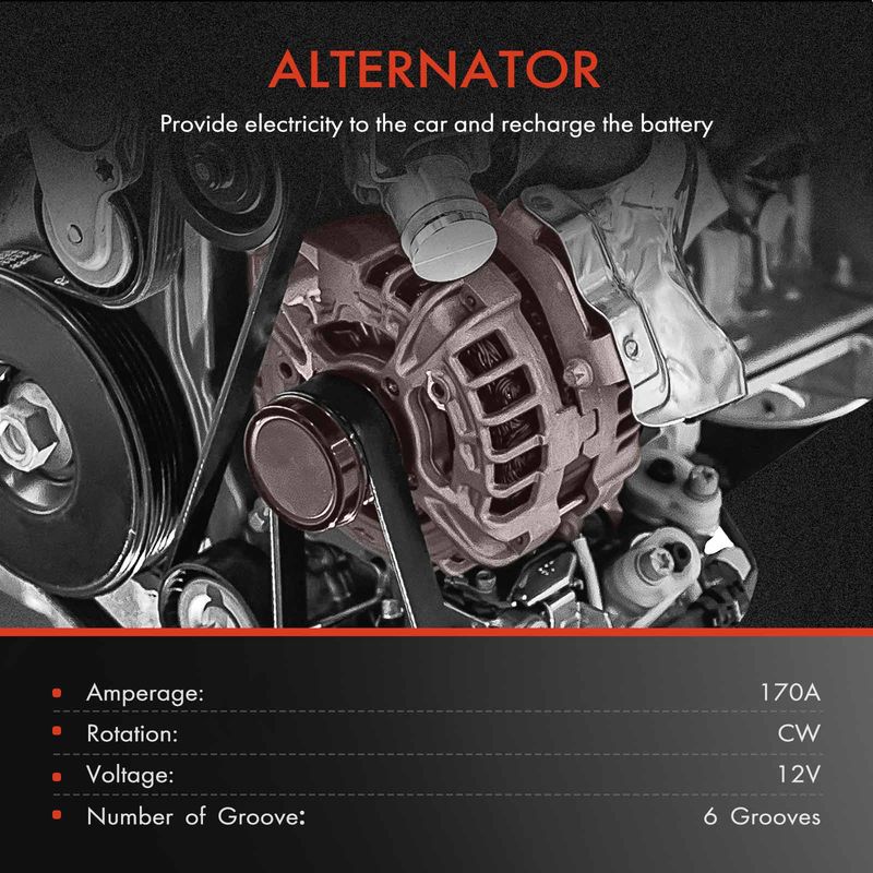 Alternator for BMW F22 F30 F32 F10 F25 E89 228i 320i 328i 428i 528i X3 170A/12V