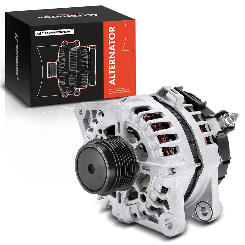 Alternator 130A 12V CW 6-Groove Decoupler Pulley for Kia Optima Hyundai Elantra
