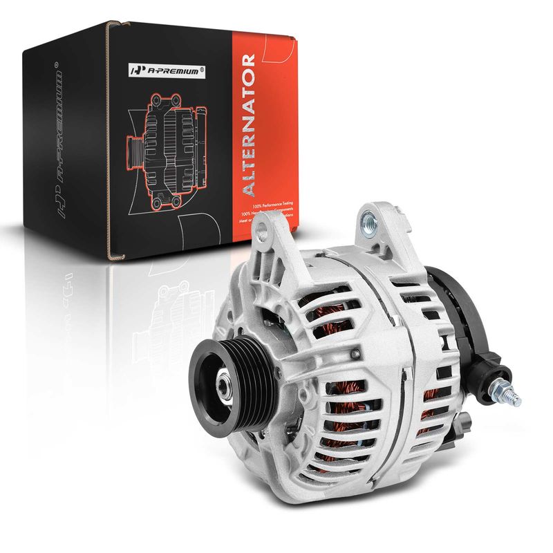 Alternator 132A 12V CW 6-Groove Pulley for Jeep Grand Cherokee 2001-2004 L6 4.0L